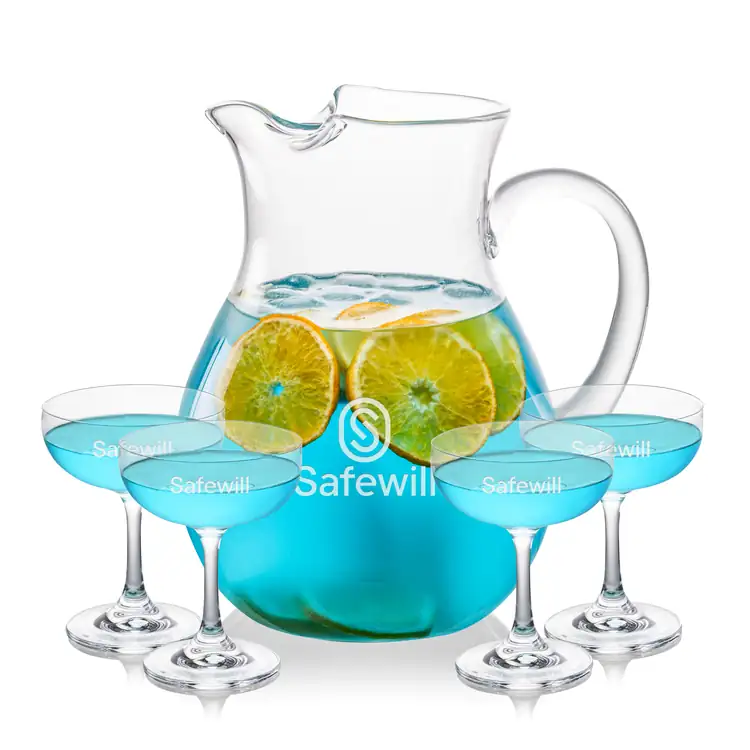 Montclair 60 oz Pitcher and 4 Mauritius Cocktail Glasses Set