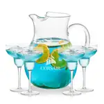 Montclair 60 oz Pitcher and 4 St Tropez Cocktail Glasses Set