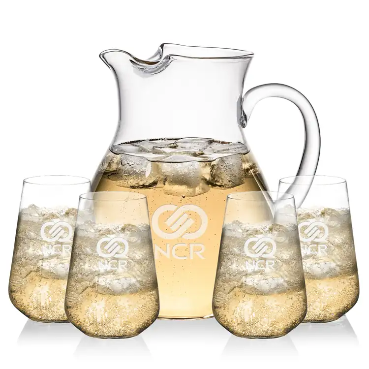 Montclair 60 oz Pitcher and 4 Breckland Highball Glasses Set