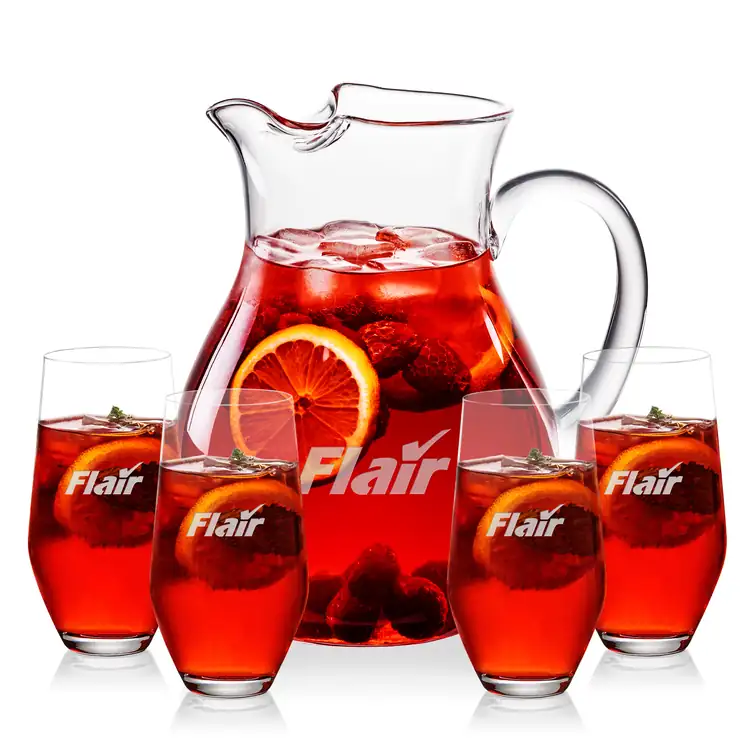 Montclair 60 oz Pitcher and 4 Graydon Highball Glasses Set