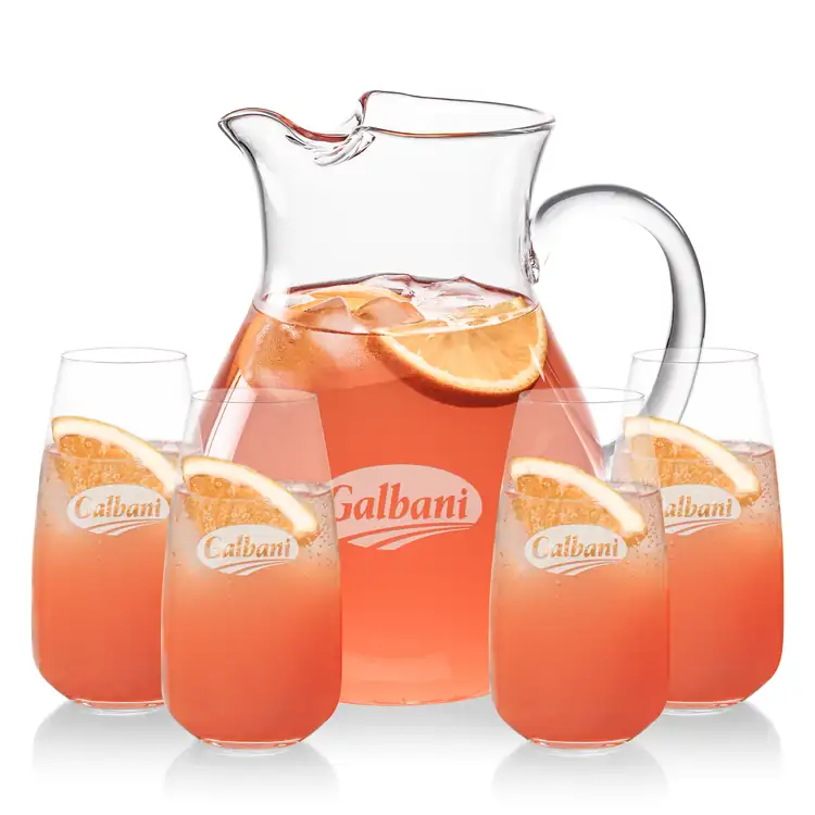 Montclair 60 oz Pitcher and 4 Hogarth Highball Glasses Set