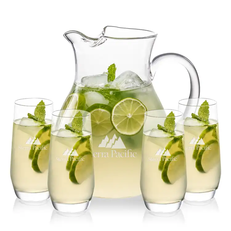 Montclair 60 oz Pitcher and 4 Sturgis Highball Glasses Set