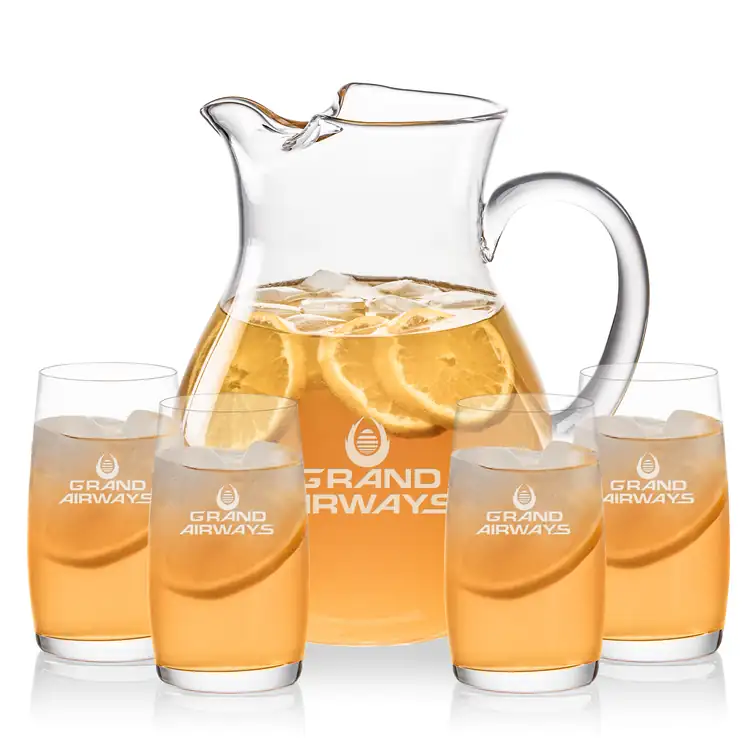 Montclair 60 oz Pitcher and 4 Valemount Highball Glasses Set