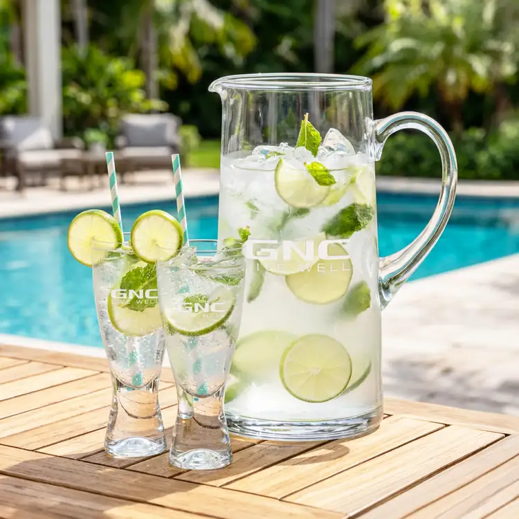Rexdale 48 oz Pitcher and 2 Bastien Cocktail Glasses Set #3