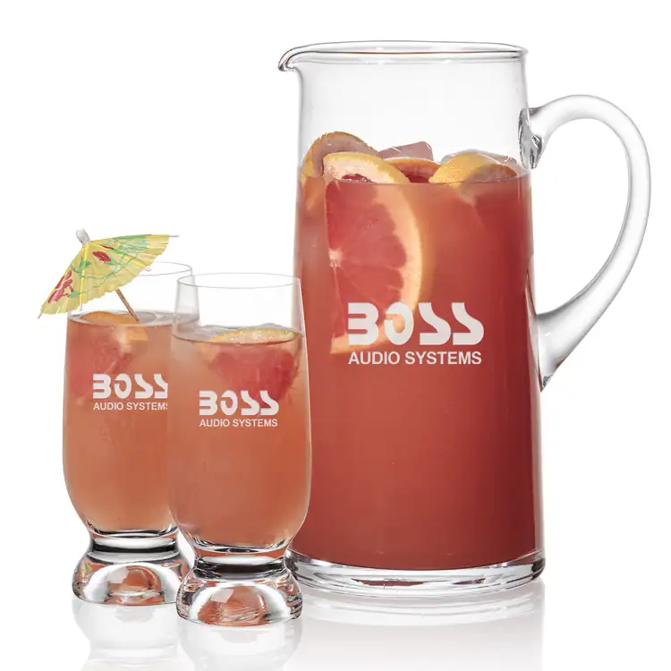 Rexdale 48 oz Pitcher and 2 Marland Cocktail Glasses Set