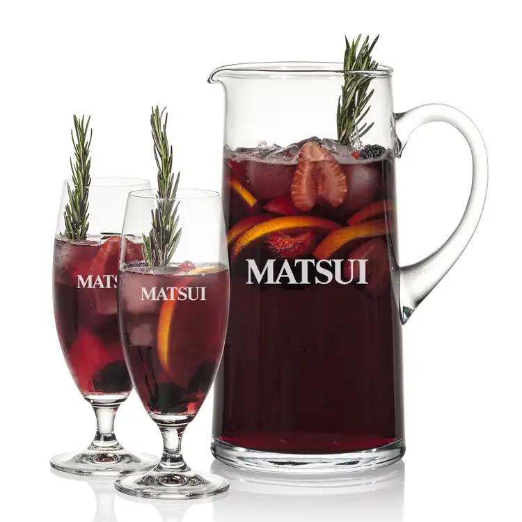 Rexdale 48 oz Pitcher and 2 Pinehurst Cocktail Glasses Set