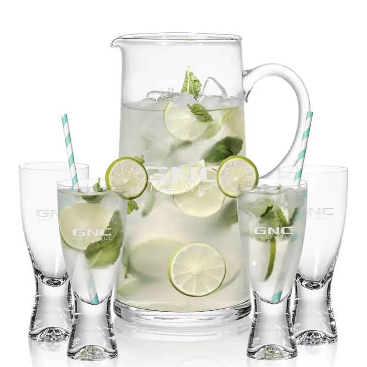 Rexdale 48 oz Pitcher and 4 Bastien Cocktail Glasses Set