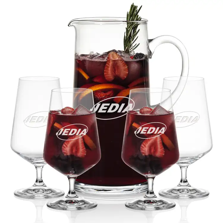 Rexdale 48 oz Pitcher and 4 Breckland Cocktail Glasses Set