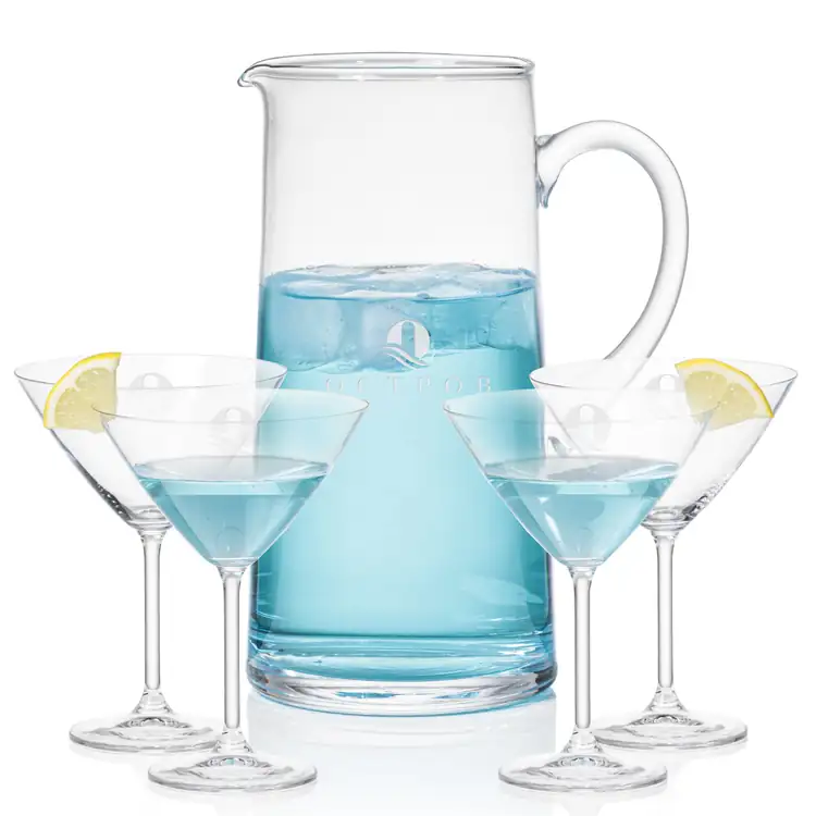 Rexdale 48 oz Pitcher and 4 Coleford Cocktail Glasses Set