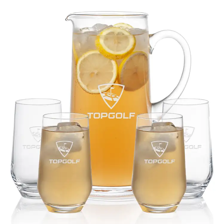 Rexdale 48 oz Pitcher and 4 Bexley Highball Glasses Set
