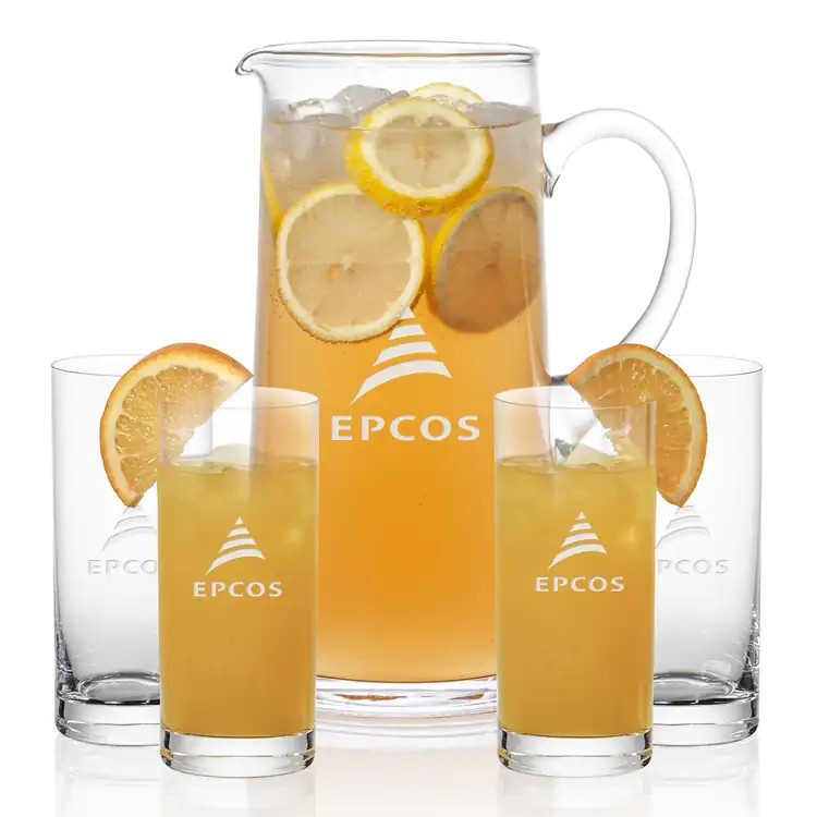 Rexdale 48 oz Pitcher and 4 Franca Highball Glasses Set