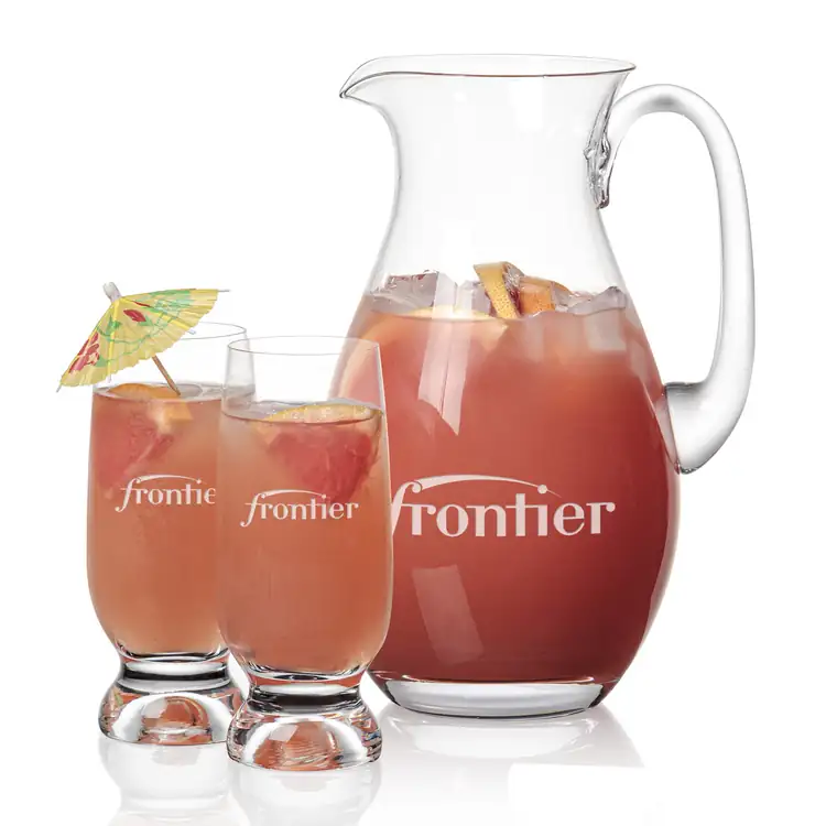 St Tropez 64 oz Pitcher and 2 Marland Cocktail Glasses Set