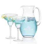 St Tropez 64 oz Pitcher and 2 St Tropez Cocktail Glasses Set