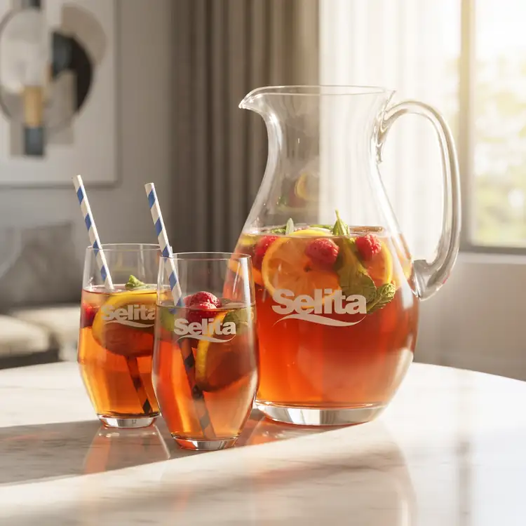St Tropez 64 oz Pitcher and 2 Graydon Highball Glasses Set #2
