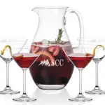 Ensemble pichet St Tropez 64 oz et 4 verres à cocktail Coleford