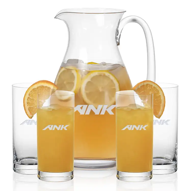 St Tropez 64 oz Pitcher and 4 Franca Highball Glasses Set