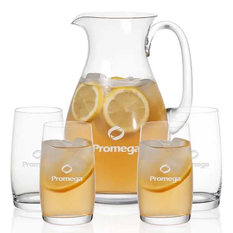 St Tropez 64 oz Pitcher and 4 Valemount Highball Glasses Set