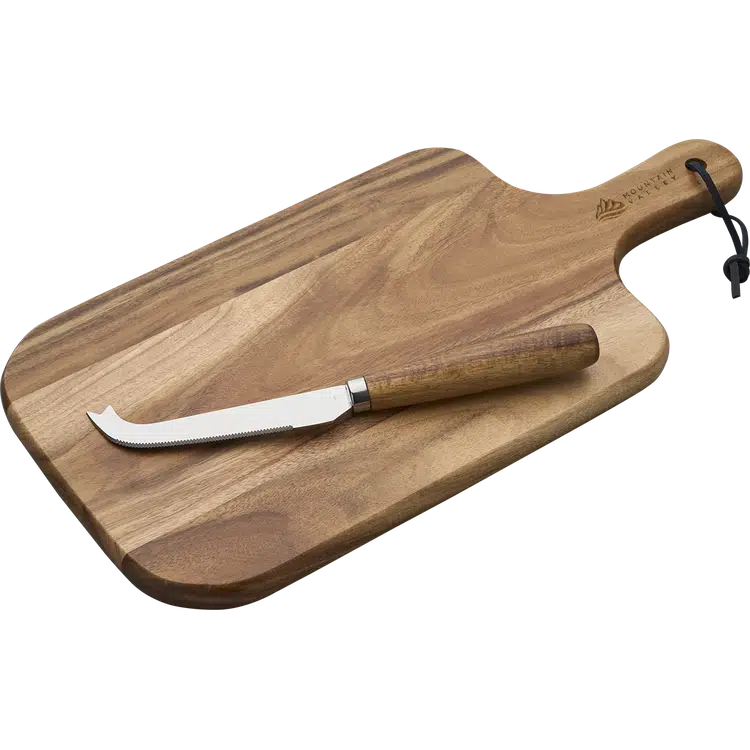 Ensemble planche à fromage et couteau Niagara Cutlery en acacia #3