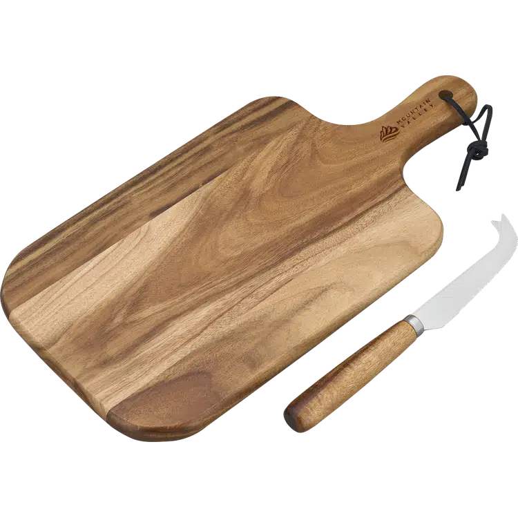 Ensemble planche à fromage et couteau Niagara Cutlery en acacia #4