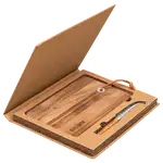 Ensemble planche et couteau à fromage Mysa en acacia