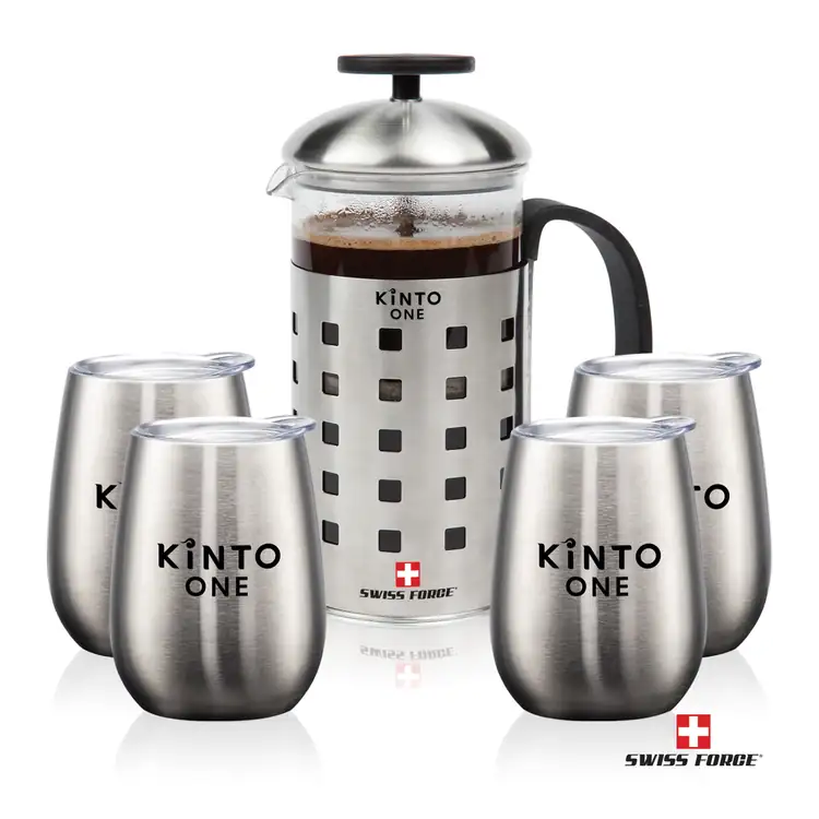 Ensemble presse à café 20 oz et gobelets Vivaldi de Swiss Force