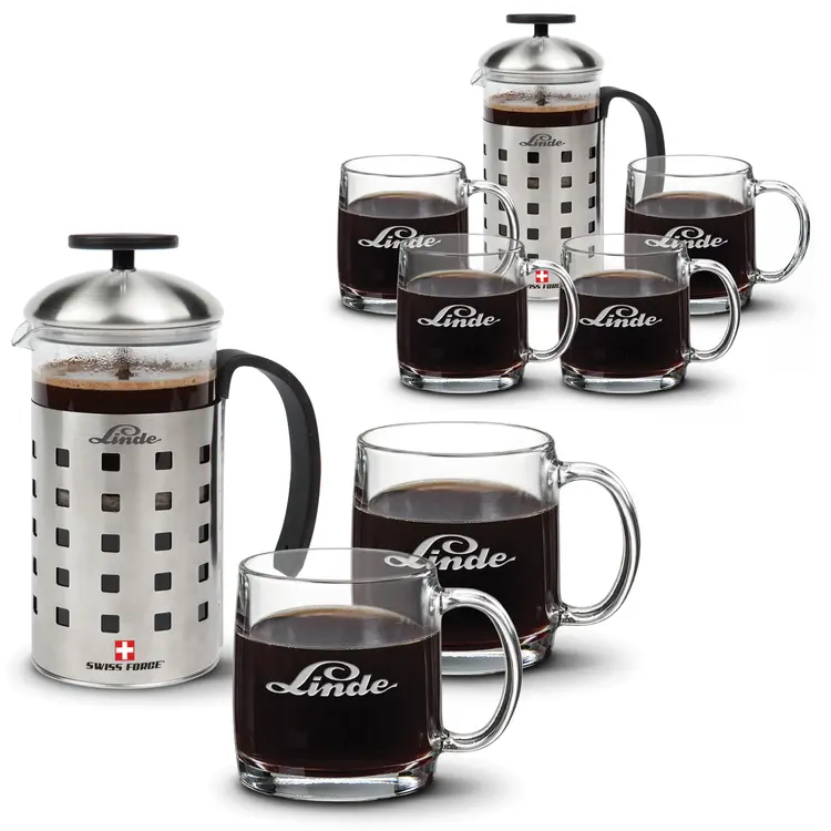 Ensemble cafetière à piston 20 oz et tasses Nordic de Swiss Force
