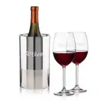 Ensemble refroidisseur de vin Catania et 2 verres à vin Blyth