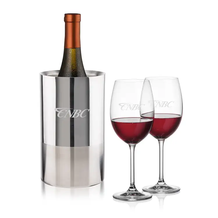 Catania Wine Cooler and 2 Coleford Wine Glass Set