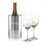 Ensemble refroidisseur de vin Catania et 2 verres à vin Santiago