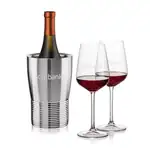 Ensemble refroidisseur de vin Genoa et 2 verres à vin Elderwood