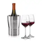Genoa Wine Cooler and 2 Oldham Wine Glass Set