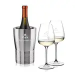 Ensemble refroidisseur de vin Genoa et 2 verres à vin RIEDEL Trauben