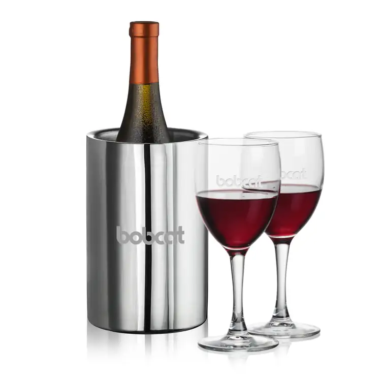Jacobs Wine Cooler and 2 Carberry Wine Glass Set