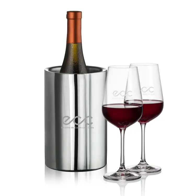 Jacobs Wine Cooler and 2 Laurent 12 oz Wine Glass Set