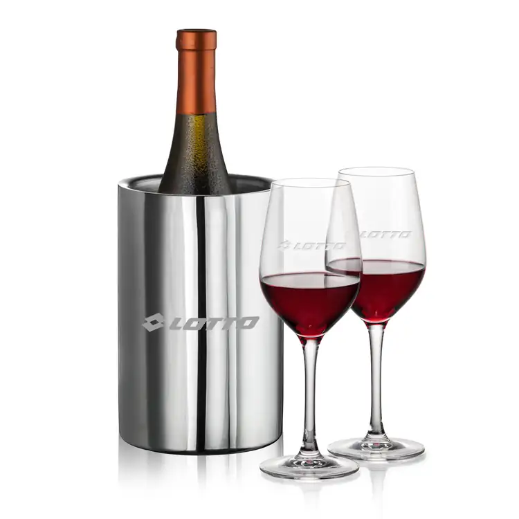 Jacobs Wine Cooler and 2 Lethbridge Wine Glass Set