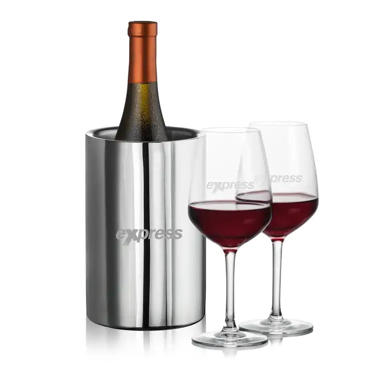Jacobs Wine Cooler and 2 Mandelay Wine Glass Set