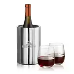 Ensemble refroidisseur de vin Jacobs et 2 verres à vin sans pied Crestview 12 oz