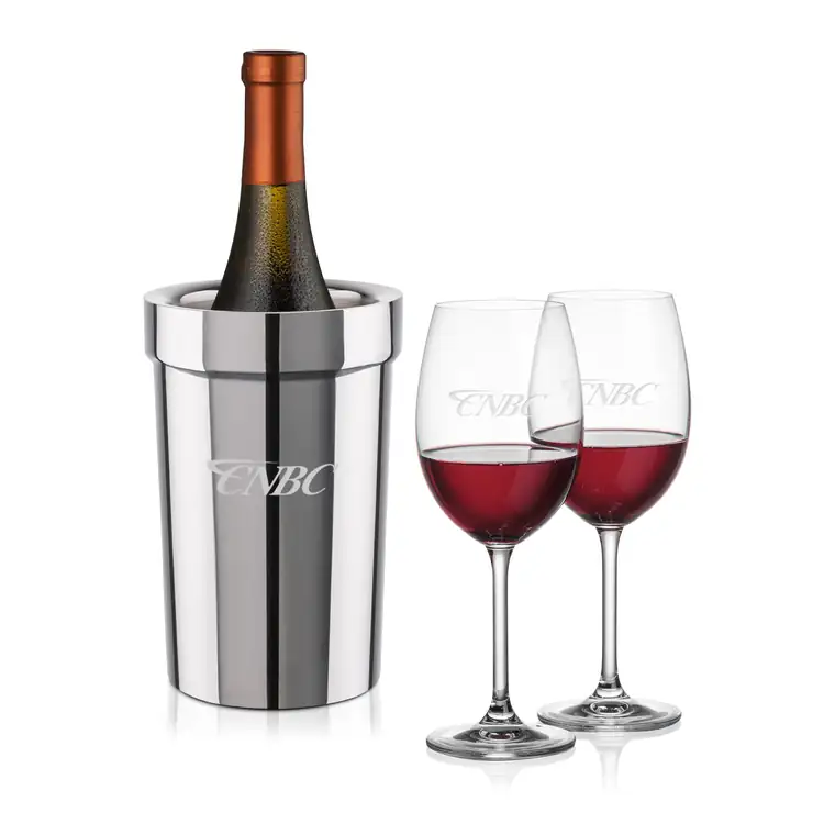 Milano Wine Cooler and 2 Coleford Wine Glass Set