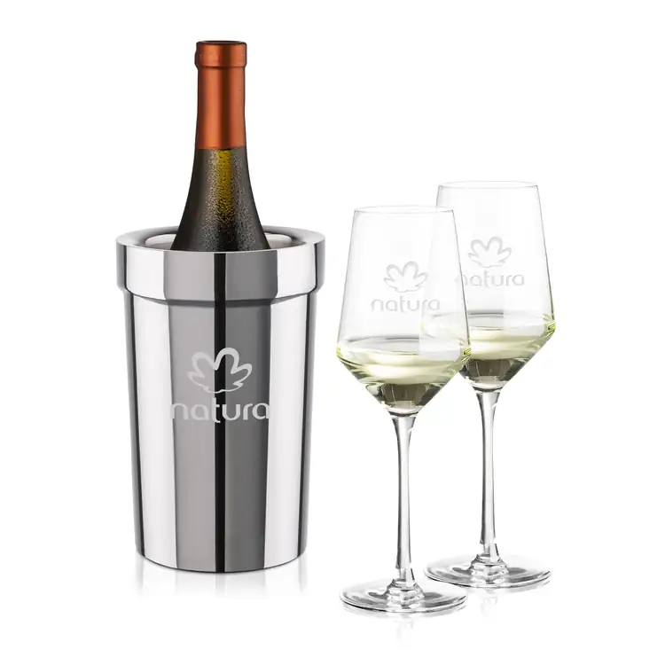 Milano Wine Cooler and 2 Tucson Wine Glass Set