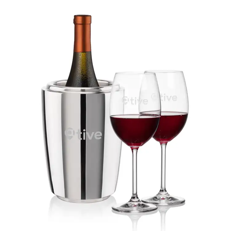 Pescara Wine Cooler and 2 Blyth Wine Glass Set