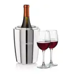 Ensemble refroidisseur de vin Pescara et 2 verres à vin Connoisseur