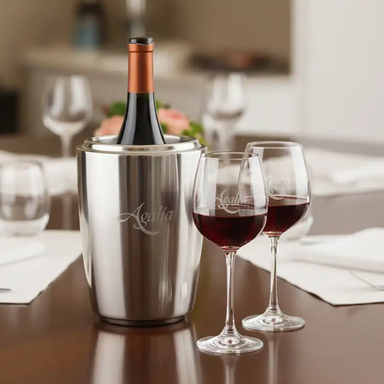 Pescara Wine Cooler and 2 Danforth Wine Glass Set #3