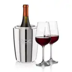 Pescara Wine Cooler and 2 Laurent 12 oz Wine Glass Set