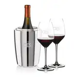 Ensemble refroidisseur de vin Pescara et 2 verres à vin RIEDEL Extreme