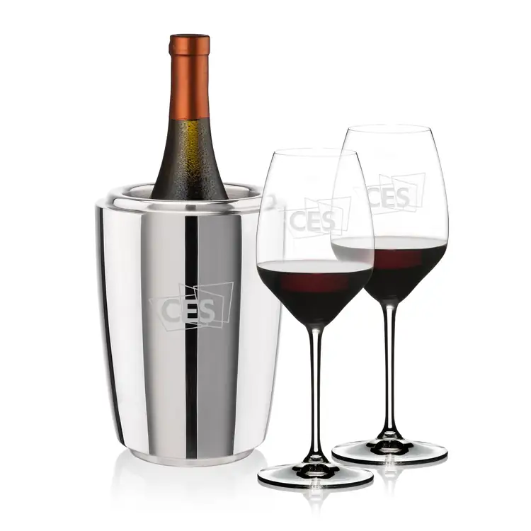 Pescara Wine Cooler and 2 RIEDEL Extreme Wine Glass Set
