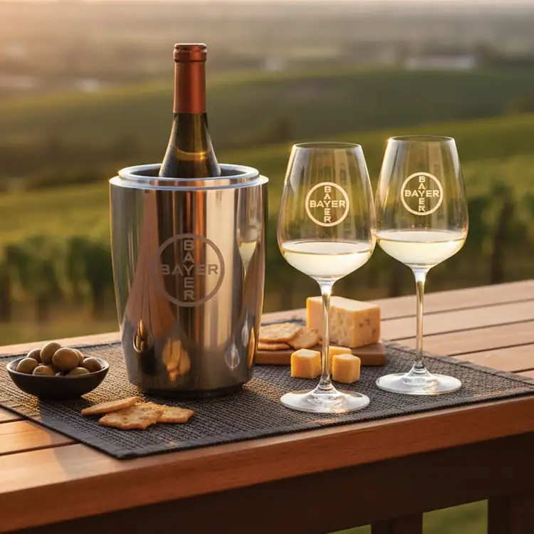 Pescara Wine Cooler and 2 RIEDEL Trauben Wine Glass Set #3