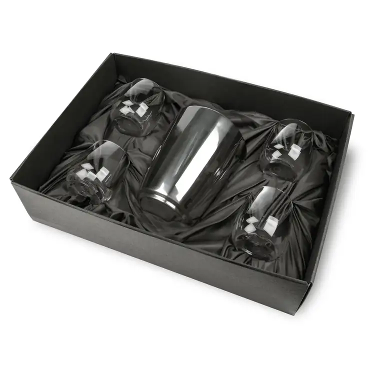 Pescara Wine Cooler and 4 Oldham 15 oz Stemless Wine Glass Set #2