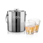 Ensemble seau à glace Catania et 2 verres Arrellano
