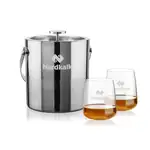 Ensemble seau à glace Catania et 2 verres Dunhill