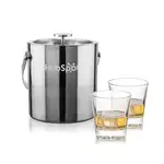 Ensemble seau à glace Catania et 2 verres Santana